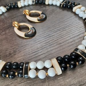 Necklace and earrings matching set